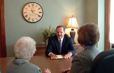 Kameron Brooks with clients